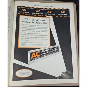 1927 Vintage AC Spark Plug Print Advertisement